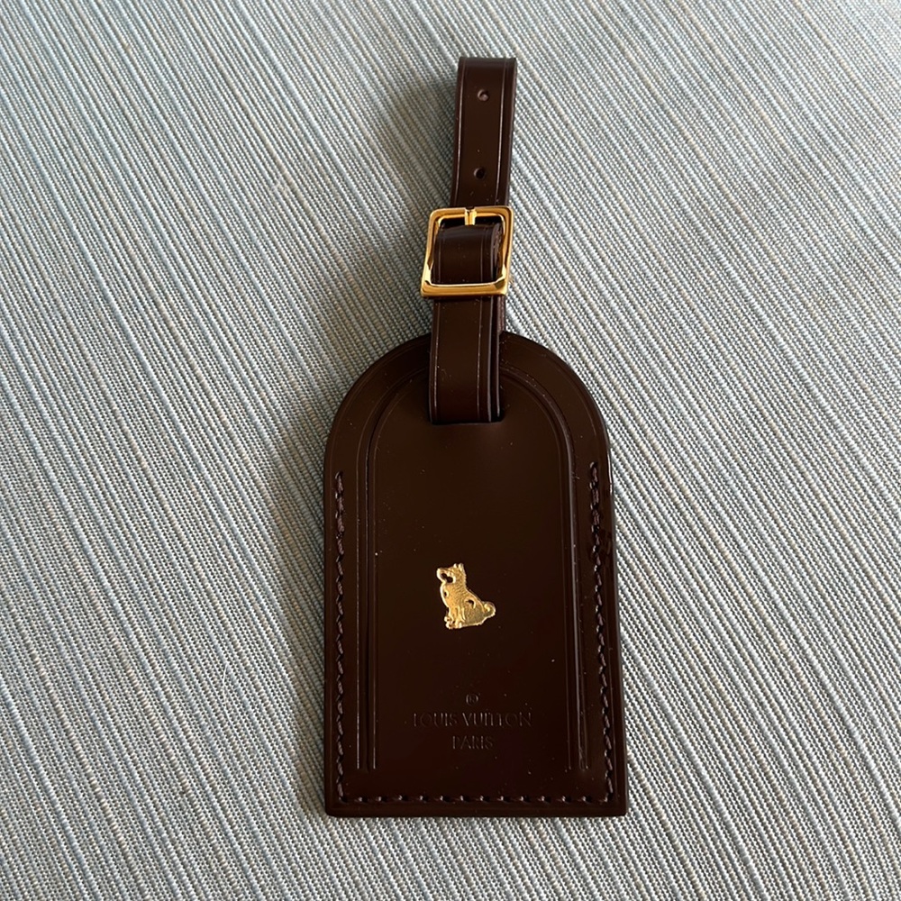 Louis Vuitton Luggage tag with dog MADE IN FRANCE New and Unused